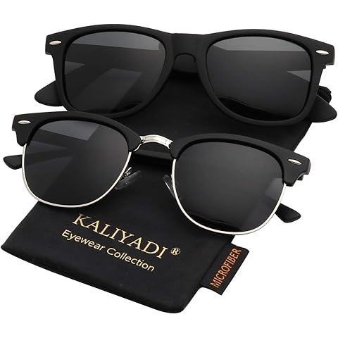 KALIYADI Polarized Sunglasses for Men & Women – UV400 Protection Semi-Riml