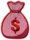 Money Bag Dollars Patch 3 Inches Funny Bag of Money, Lucky Bag Money